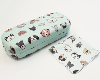 Glasses Case - Just Dogs Hard Case | Gift for dog lovers Dog mom gift dog owner gifts birthday gifts for her animal lover gift