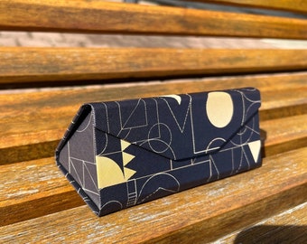 Glasses Case - Geometrik Folding Case | Gifts for him abstract print glasses case for her birthday gift for dad gift under 30