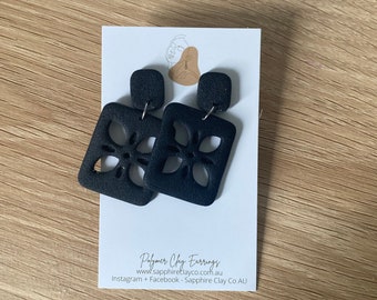 Earrings - Moroccan Tile | Minimalist Statement Earrings for her polymer clay earrings for girls birthday gift for girlfriend sister gift
