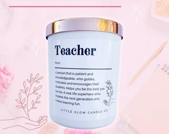 Teacher Definition - Candle | Teacher gifts from student teacher gift teacher appreciation candle teacher candle gift teacher valentine gift