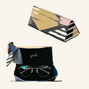 Glasses Case - Abstract Print Design Foldable Glasses Case | Mom gift from son gift for her husband gift case husband birthday gift