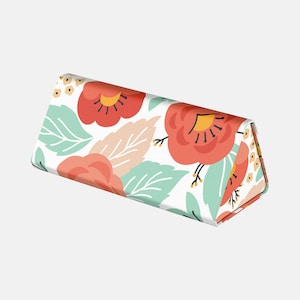 Glasses Case Springtime Foldable Glasses Case Retro floral gift eyeglasses case sunglasses case mothers gift from daughter image 3