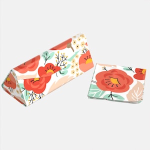 Glasses Case Springtime Foldable Glasses Case Retro floral gift eyeglasses case sunglasses case mothers gift from daughter image 1