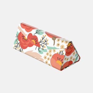 Glasses Case Springtime Foldable Glasses Case Retro floral gift eyeglasses case sunglasses case mothers gift from daughter image 2