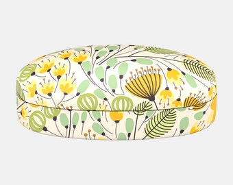 Sunglasses Case - Yellow Blossoms beautiful designed case | Hard sunglasses case birthday gift for daughter christmas gift for her