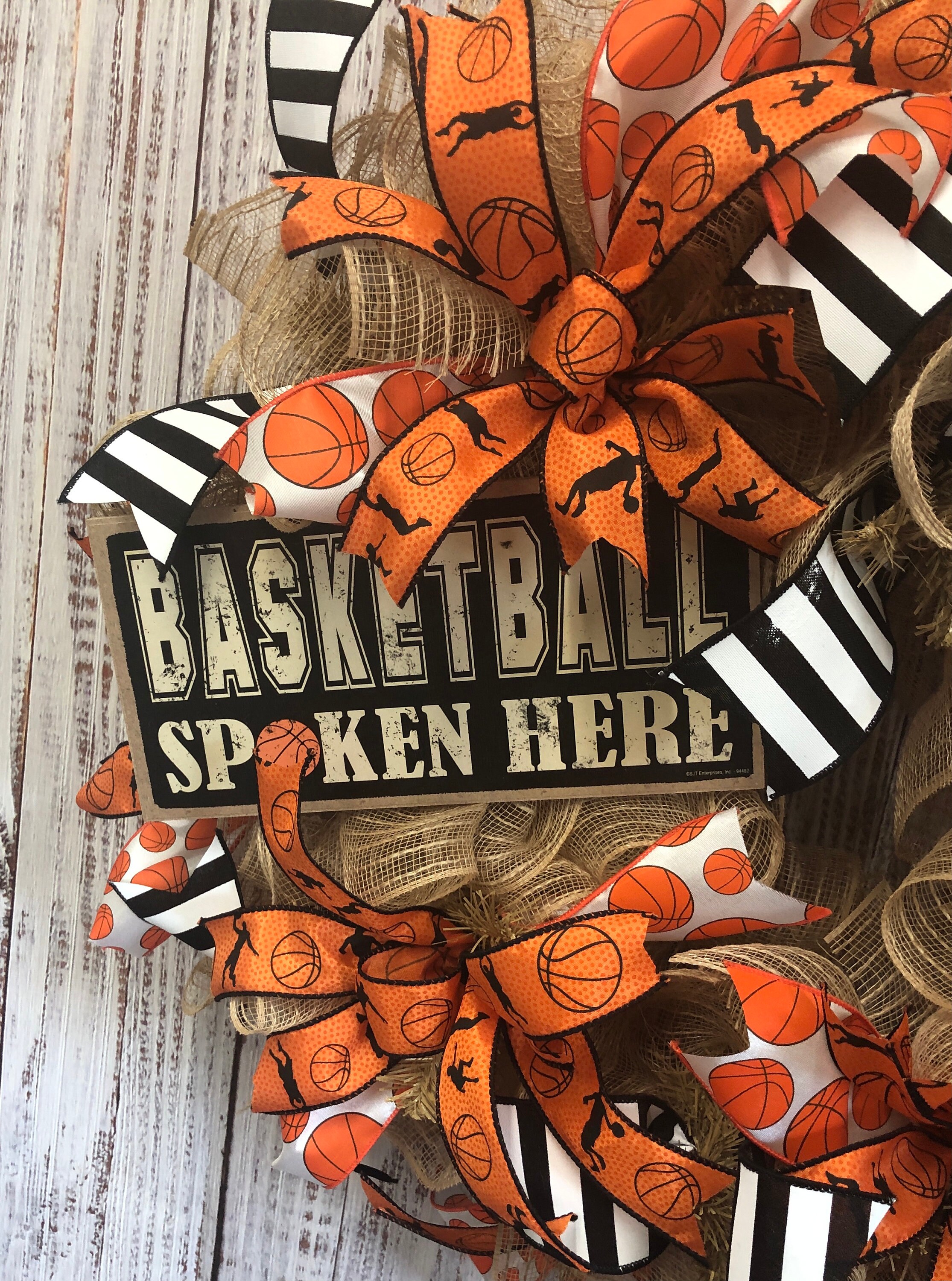 Basketball Wreath for Door Basketball Door Decor Sports Etsy