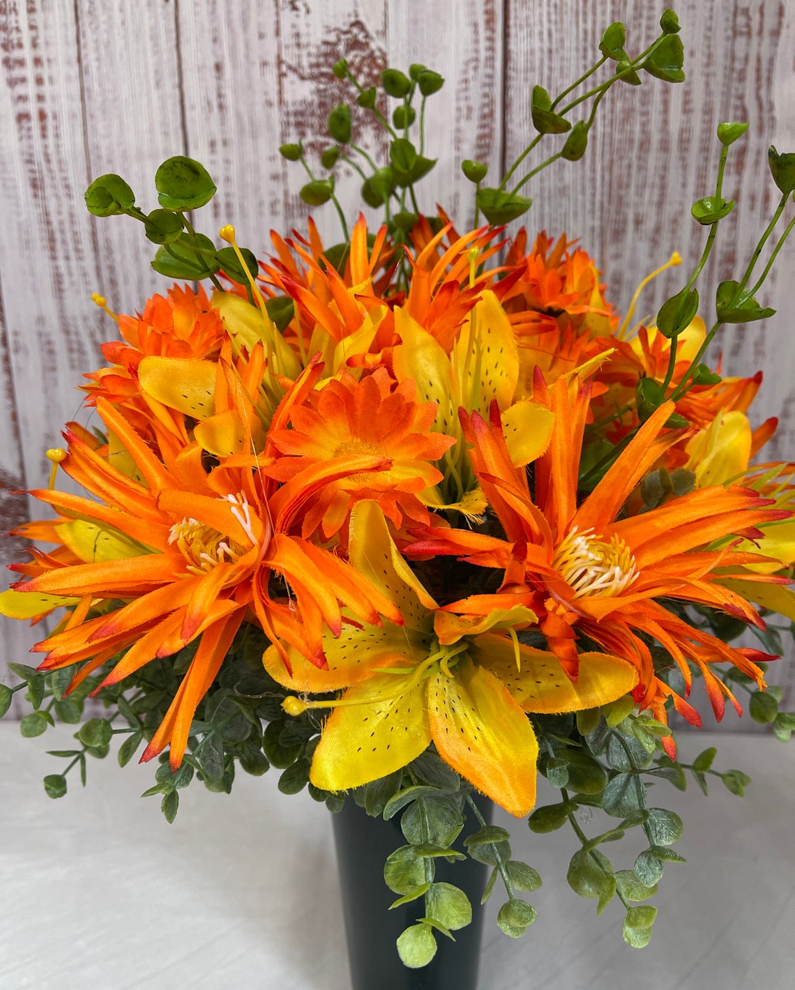 Memorial Day Cemetery Vase Floral Cemetery Cemetery Etsy