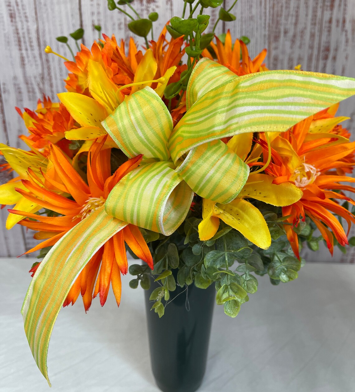 Memorial Day Cemetery Vase Floral Cemetery Cemetery Etsy