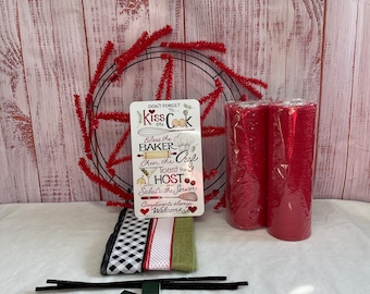Country DIY Wreath Kit, Everyday Wreath Kit for Door, Wreath DIY Kit, Wreath Kit for Crafters, Wreath Making Kit