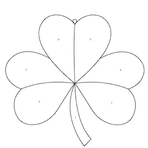 Digital Stained Glass Pattern for Download - Shamrock