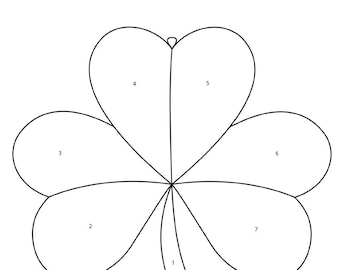 Digital Stained Glass Pattern for Download - Shamrock