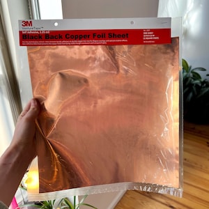 Edco Black Backed Copper Foil Sheet 1 M (large copper foil sheet for stained glass projects)