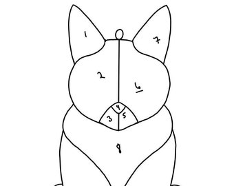 Digital Stained Glass Pattern for Download - Cat