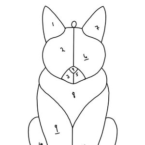 Digital Stained Glass Pattern for Download - Cat