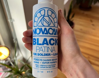 Novacan Black Patina for Solder - 8oz