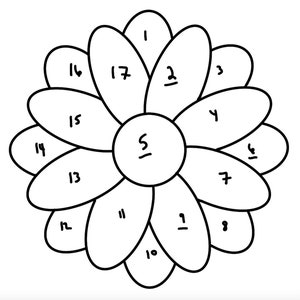 Digital Stained Glass Pattern for Download - Daisy