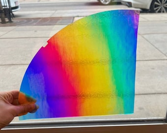 Rainbow Dichroic Stained Glass Sheet (9x9in)