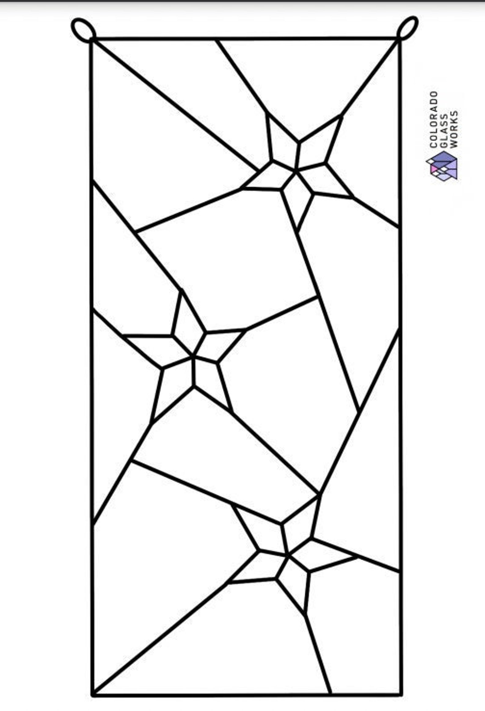 Digital Stained Glass Pattern for Download Star Panel - Etsy