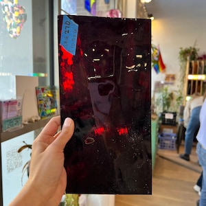 Red Mouth Blown Glass