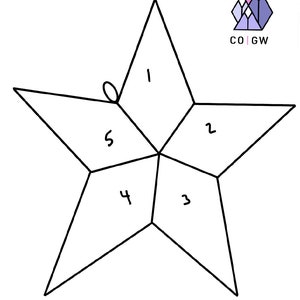 Digital Stained Glass Pattern for Download - Rustic Star