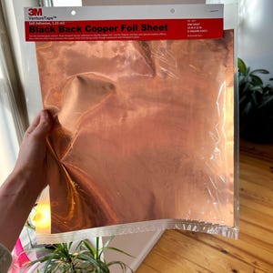 Black Back Copper Foil Sheet: 1M Copper Overlay