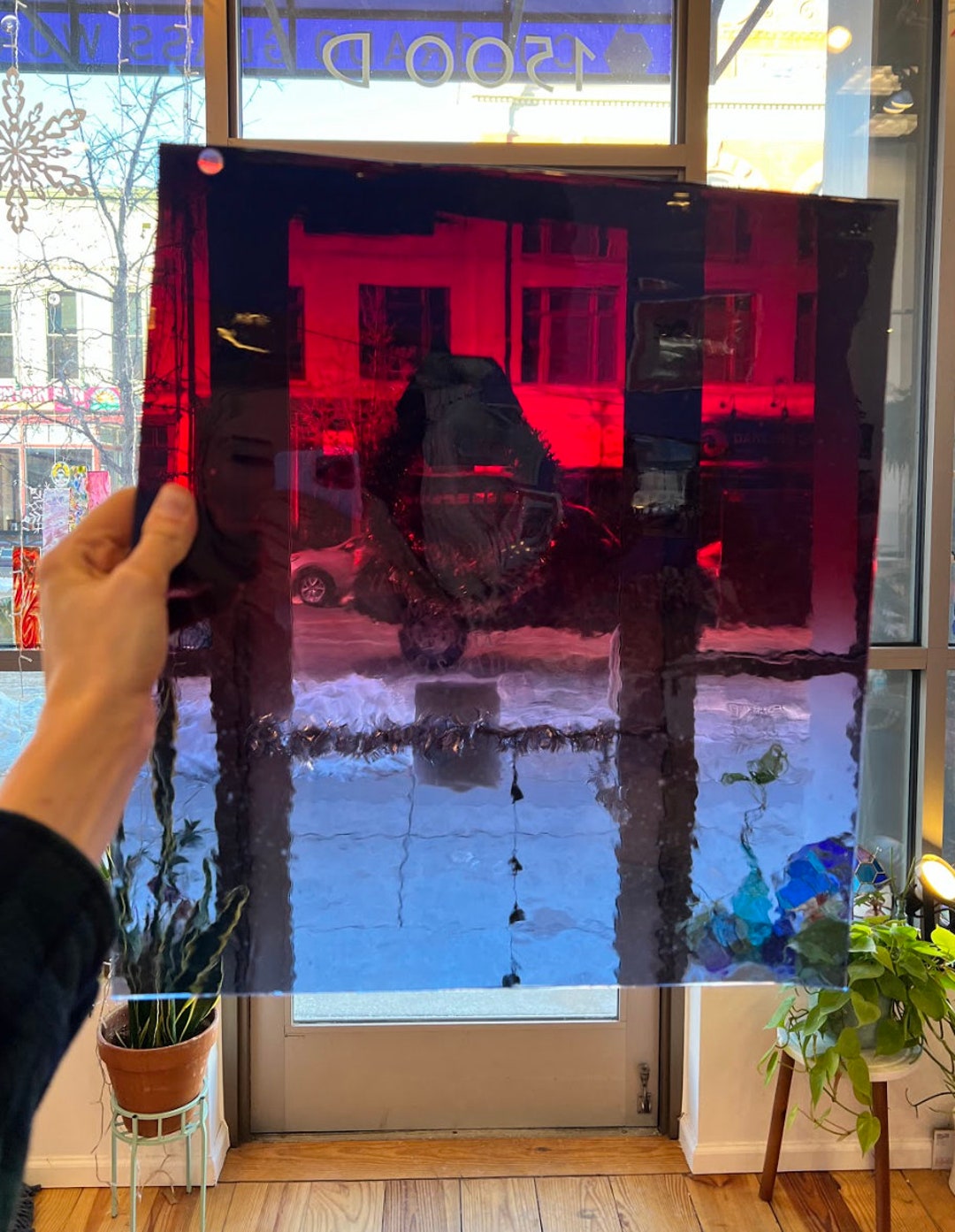 Stained Glass Sheet Lamberts Blue/red Flash Gradient Sheet Glass SEE