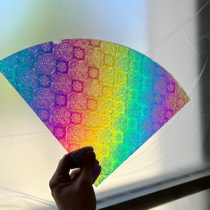 Stained Glass Sheet Dichroic Rainbow Lace 1/4 Sheet Glass