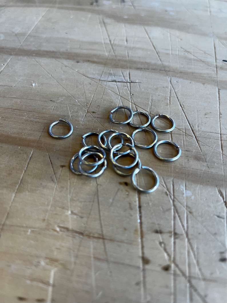16 Gauge Tinned Copper Jump Rings for Stained Glass - 20 Count image 2