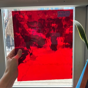 Oceanside Red Water Glass Fusible 96 COE