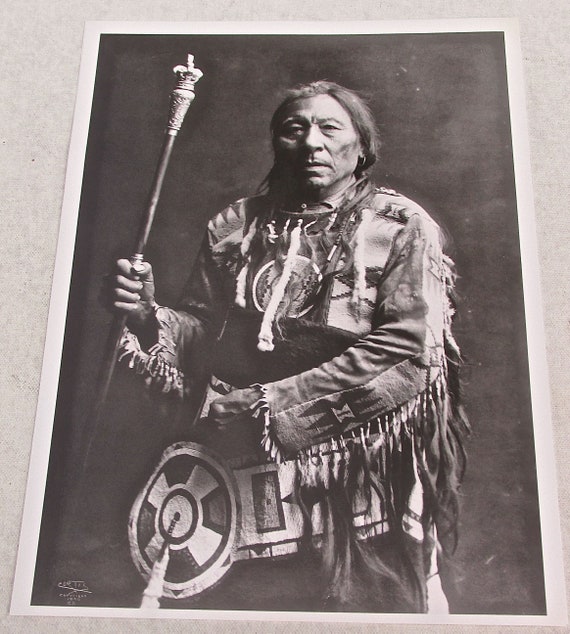 Edward S Curtis Native Indian Running Rabbit Portrait Photo Art Print Poster