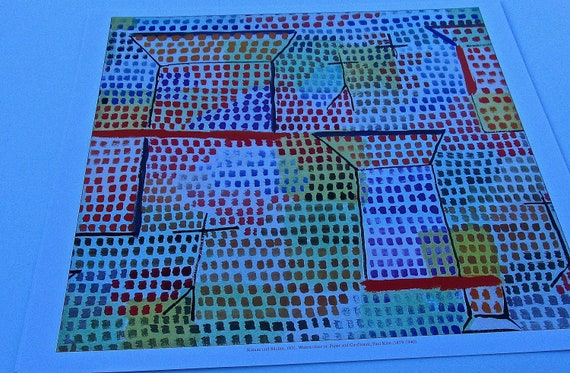 Vintage Paul Klee Poster Reprint Of Kreuze Und Saulen Cross Etsy