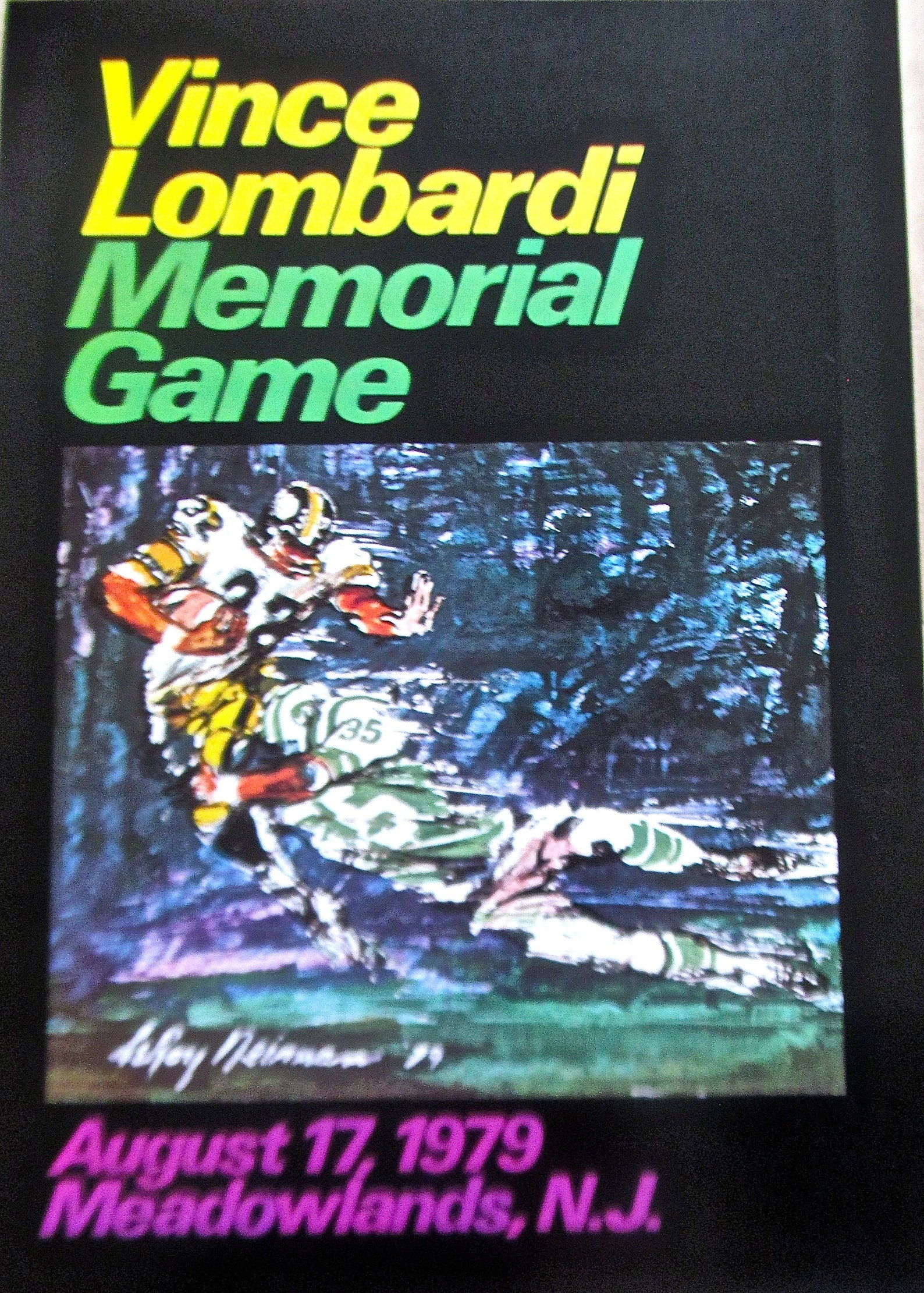LeRoy Neiman Football Art Vince Lombardi Memorial Game