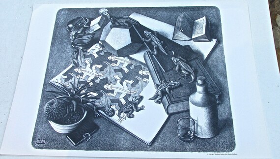 Escher-Reptiles-1988 Poster M.C