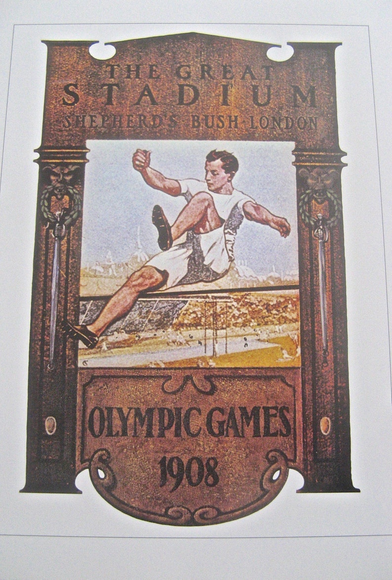 Offizielle Olympische Spiele 1908 in London 16x12 Etsy.de