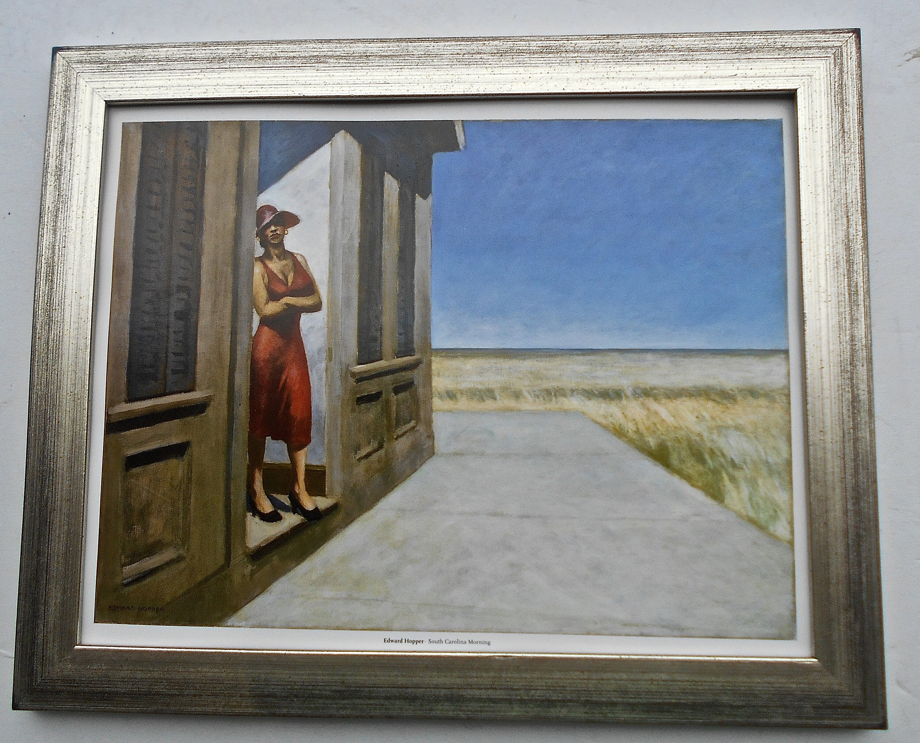 Framed Edward Hopper Print Summertime 1943 in Silver Frame Etsy