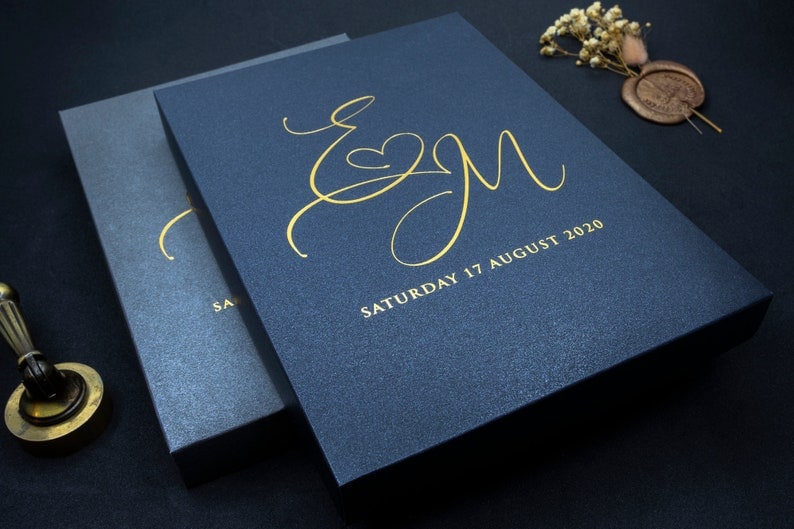 Luxury Wedding Invitation, Acrylic Invitations, Plexiglass Invitation, Clear Invitation With Metalic Paper Box image 10