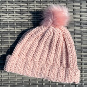 Custom Order - Pom Pom Hat - any color (pink shown)