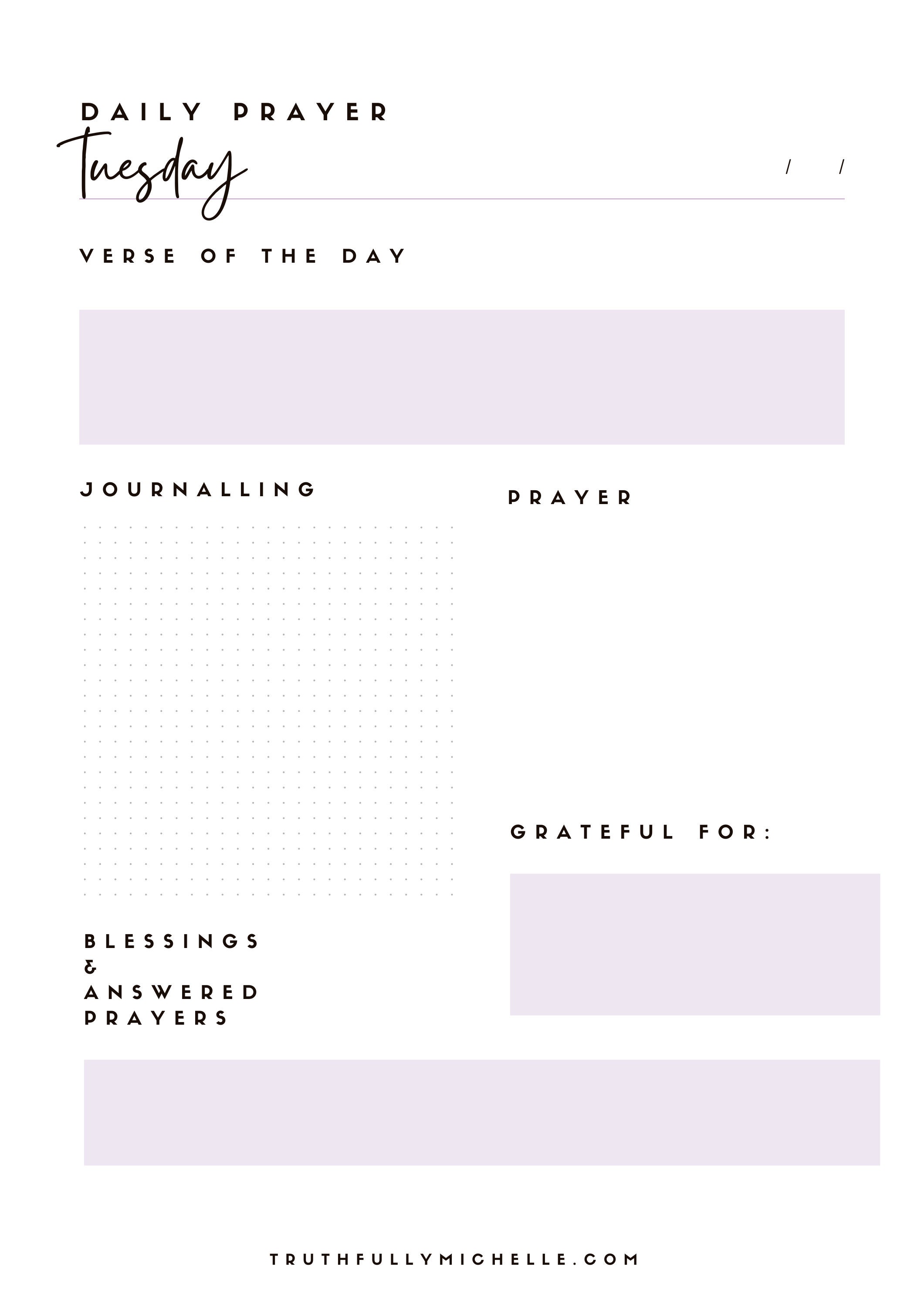 Prayer Journal Printables Template for Women - Etsy