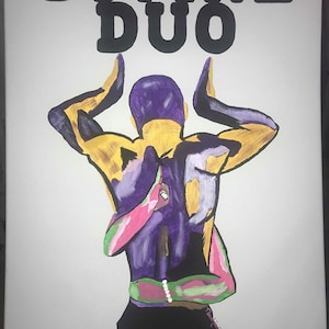 Omega Psi Phi/ Alpha Kappa Alpha Divine Duo Canvas Painting