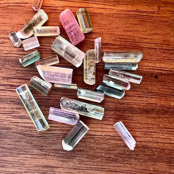 Bags of tiny tourmalines