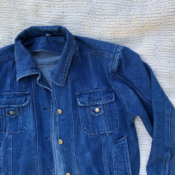 1980s jean jacket - great pocket design - elastic… - image 7