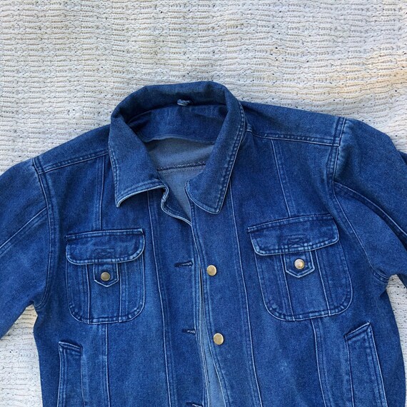 1980s jean jacket - great pocket design - elastic… - image 6