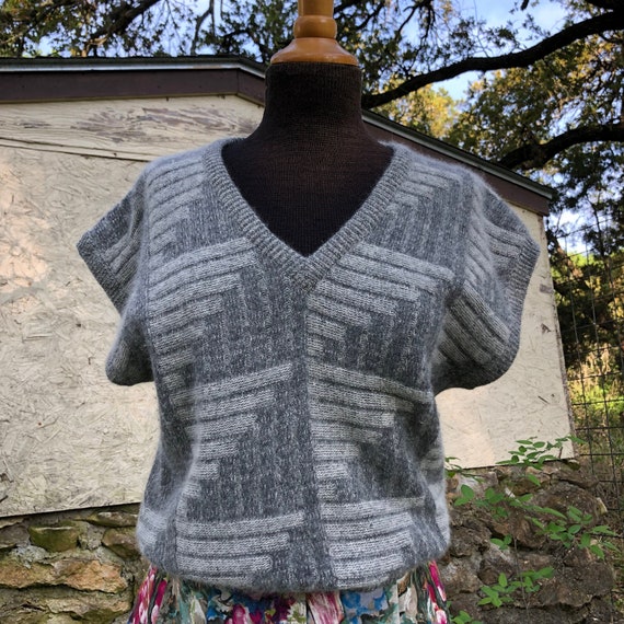graphic sweater vest