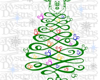 Mickey christmas svg | Etsy