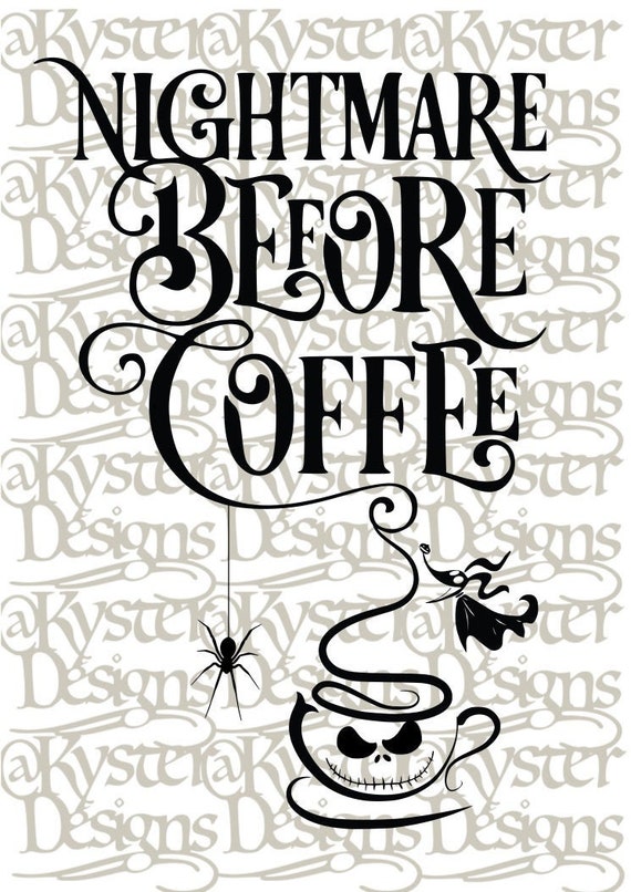 Download Nightmare before christmas/coffee svg | Etsy