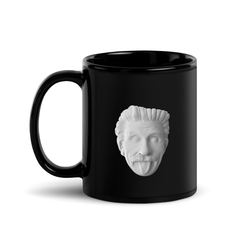 Einstein Black Glossy Mug