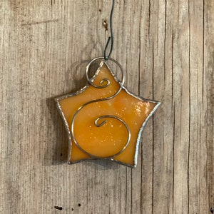 Stained glass star ornament
