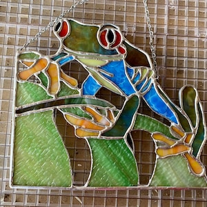 Stained glass Prince frog