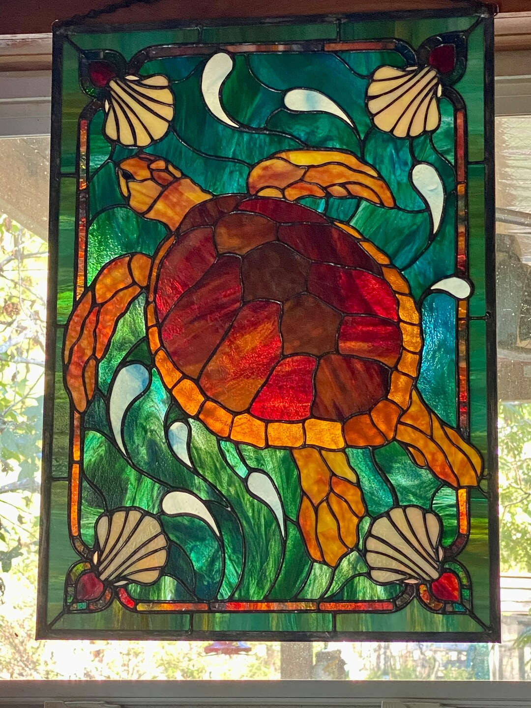 Stained Glass Sea Turtle - Etsy