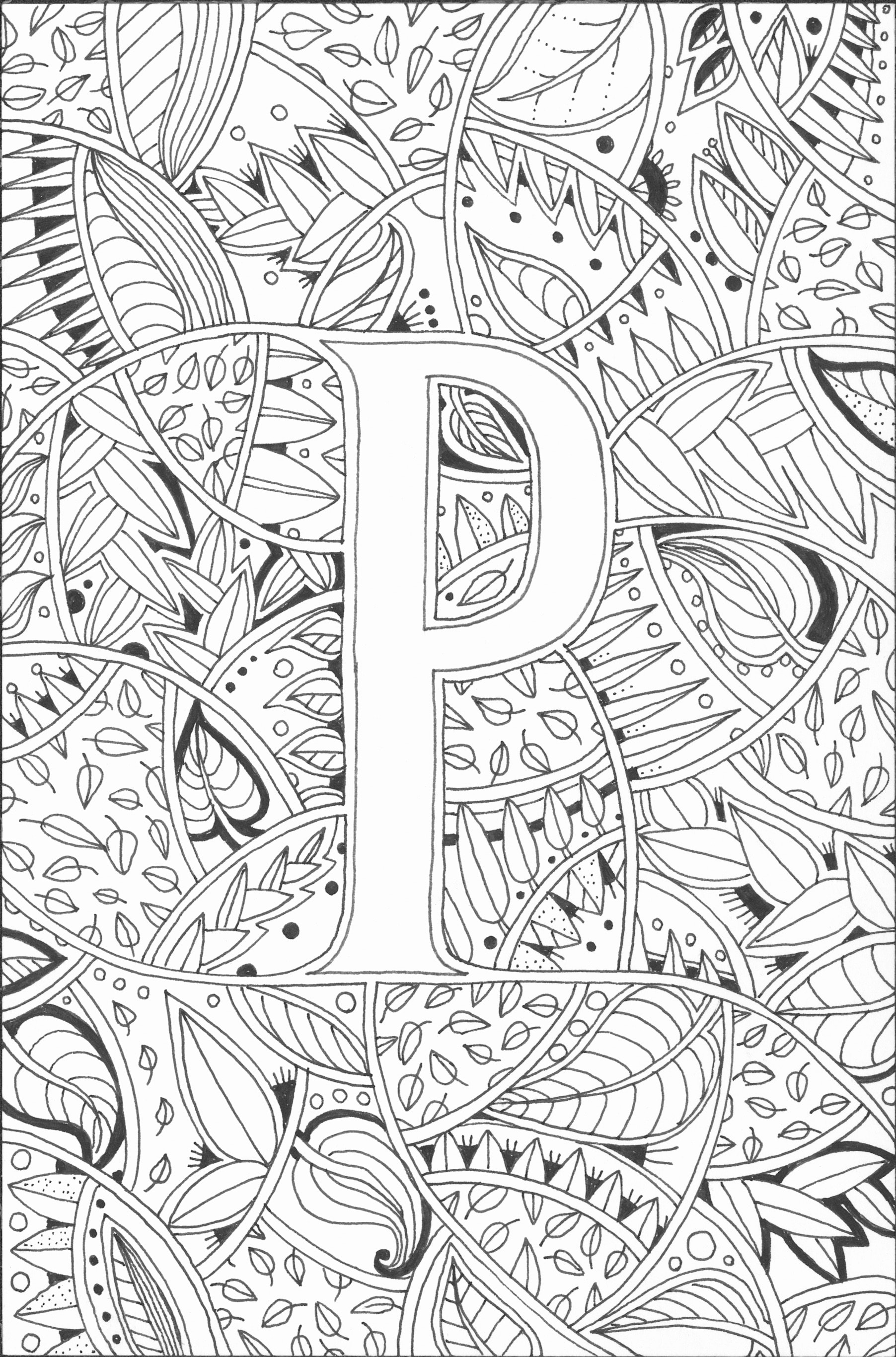 Letter P Coloring Set | Etsy
